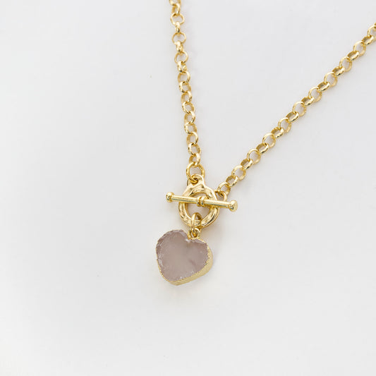 Collar Corazón Cuarzo